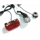 LED Vorder- und  Rücklicht mit Schalter und Bremsfunktion